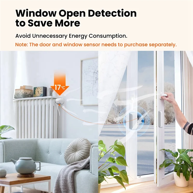 AUAU-Smart Radiator Thermostat, Programmable Temperature Controller Valve, Works With Alexa, TRV Thermostatic Radiator Valve