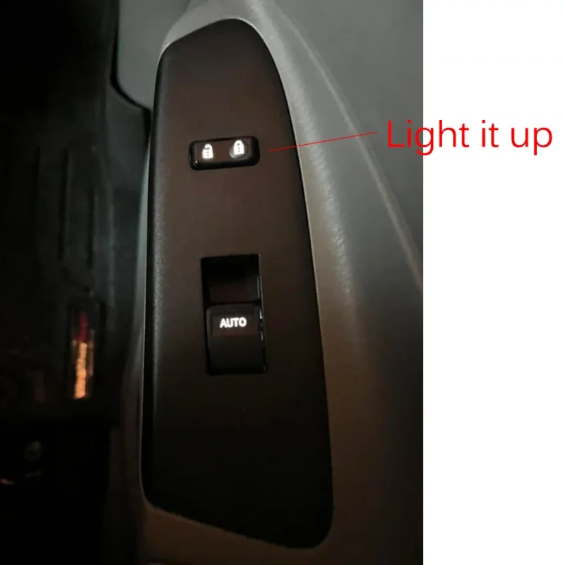 For Toyota Tacoma 2012-2015 Front Door Driver Passenger Side LED Power Window Switch Button with Illumination Auto Replacement 5