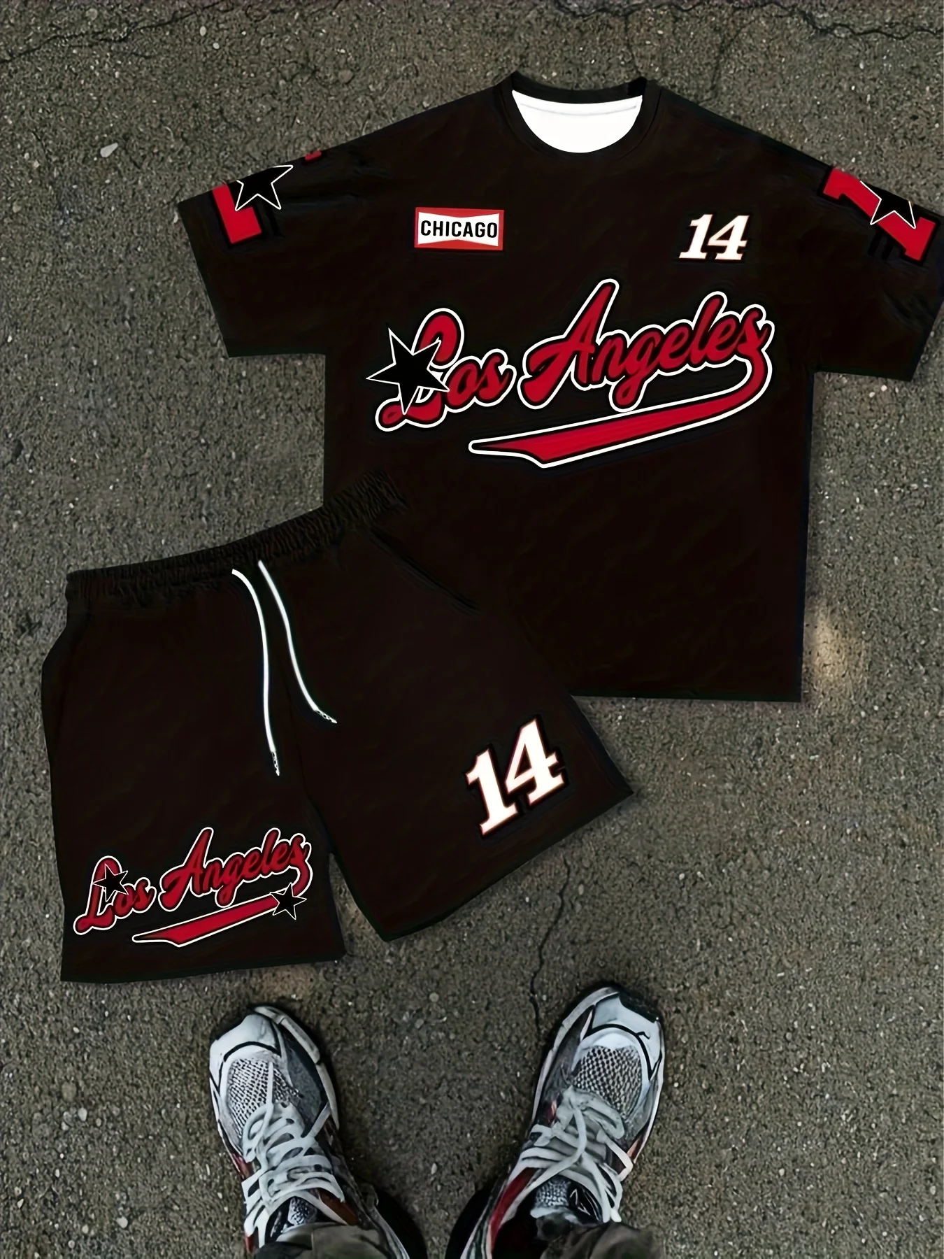 2026 New 3D Printed Men's Streetwear Fashionable Multifunctional T-shirt Set, Suitable for Daily Wear and Competition Attire