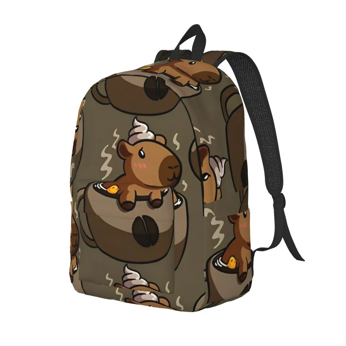 Capybara Lovers Backpack Elementary High College School Student Book Bags Men Women Daypack Sports