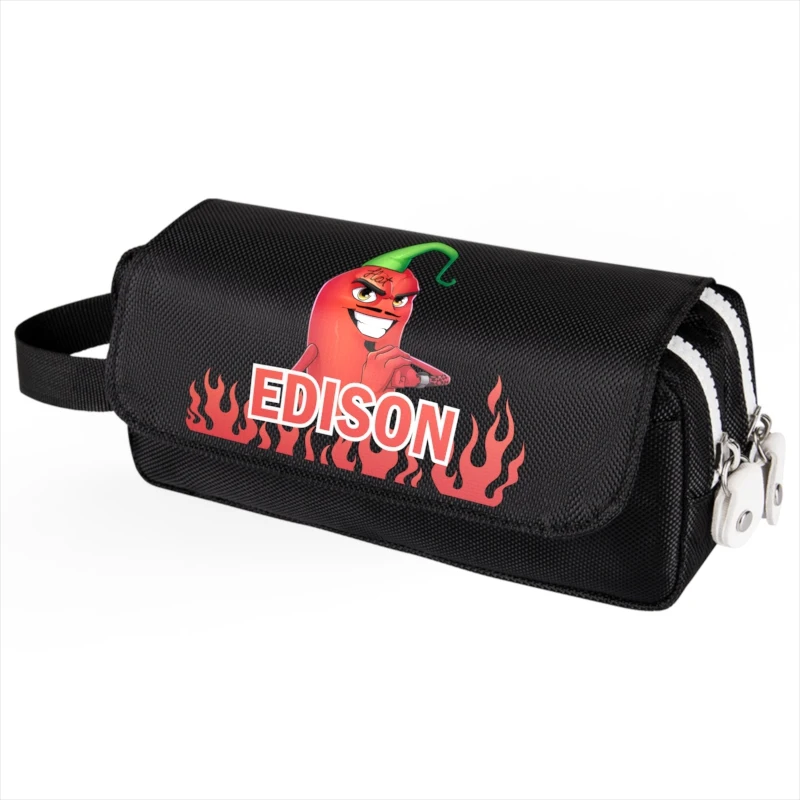 Estuche de lápices de dibujos animados Edison Pts para niños, caja de papelería de gran capacidad multicapa, suministros escolares, bolsa de almacenamiento de papelería