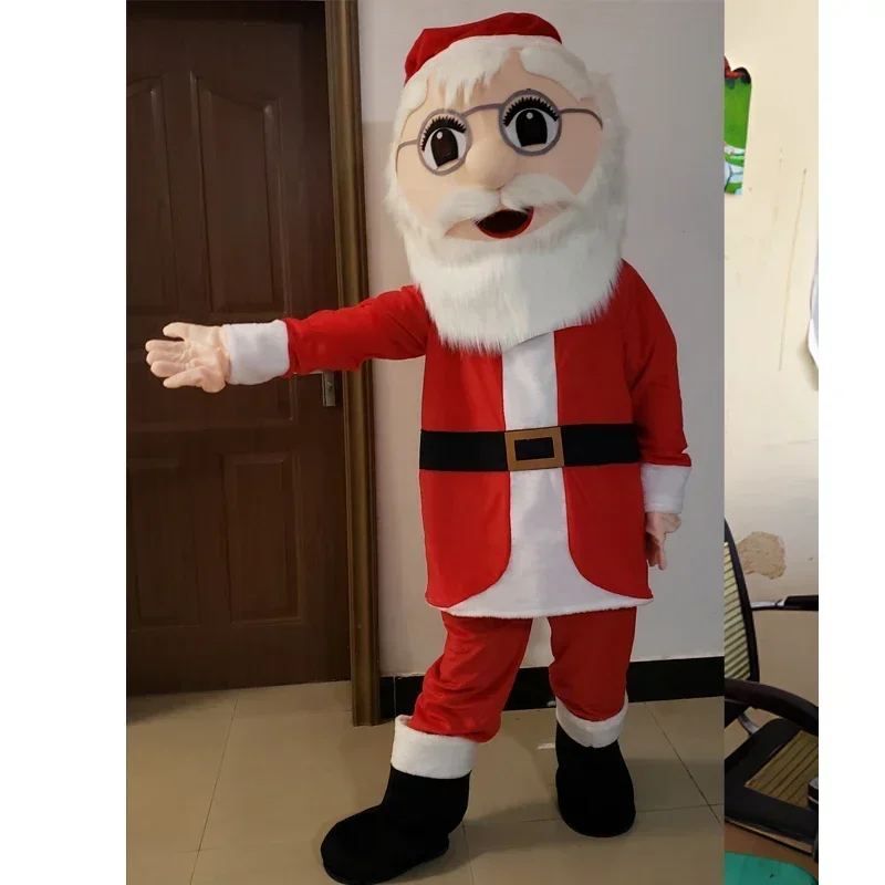 Adulto santa elf mascote traje pai natal homem de gengibre alce rena mascote roupa terno
