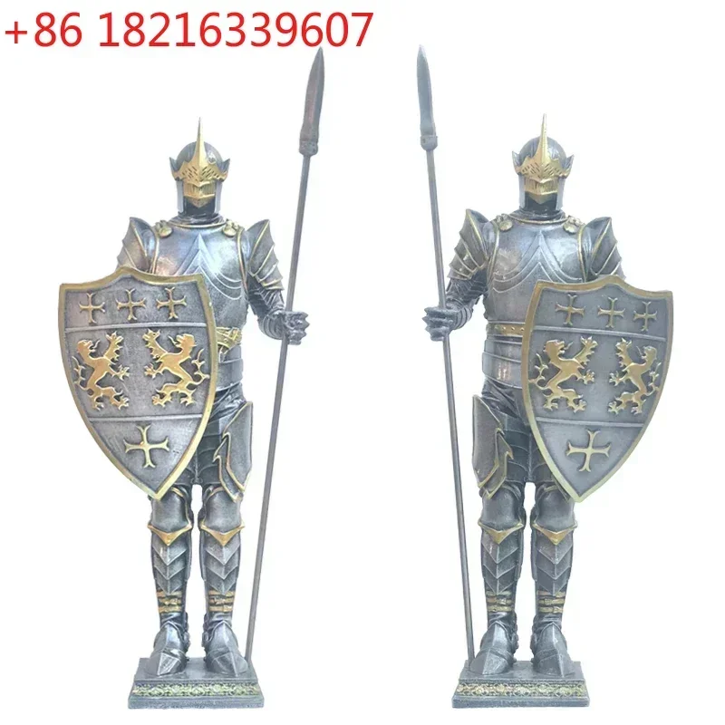 TAO Medieval European Retro Roman Armor Warrior Model Bar and Living Room Large Landing