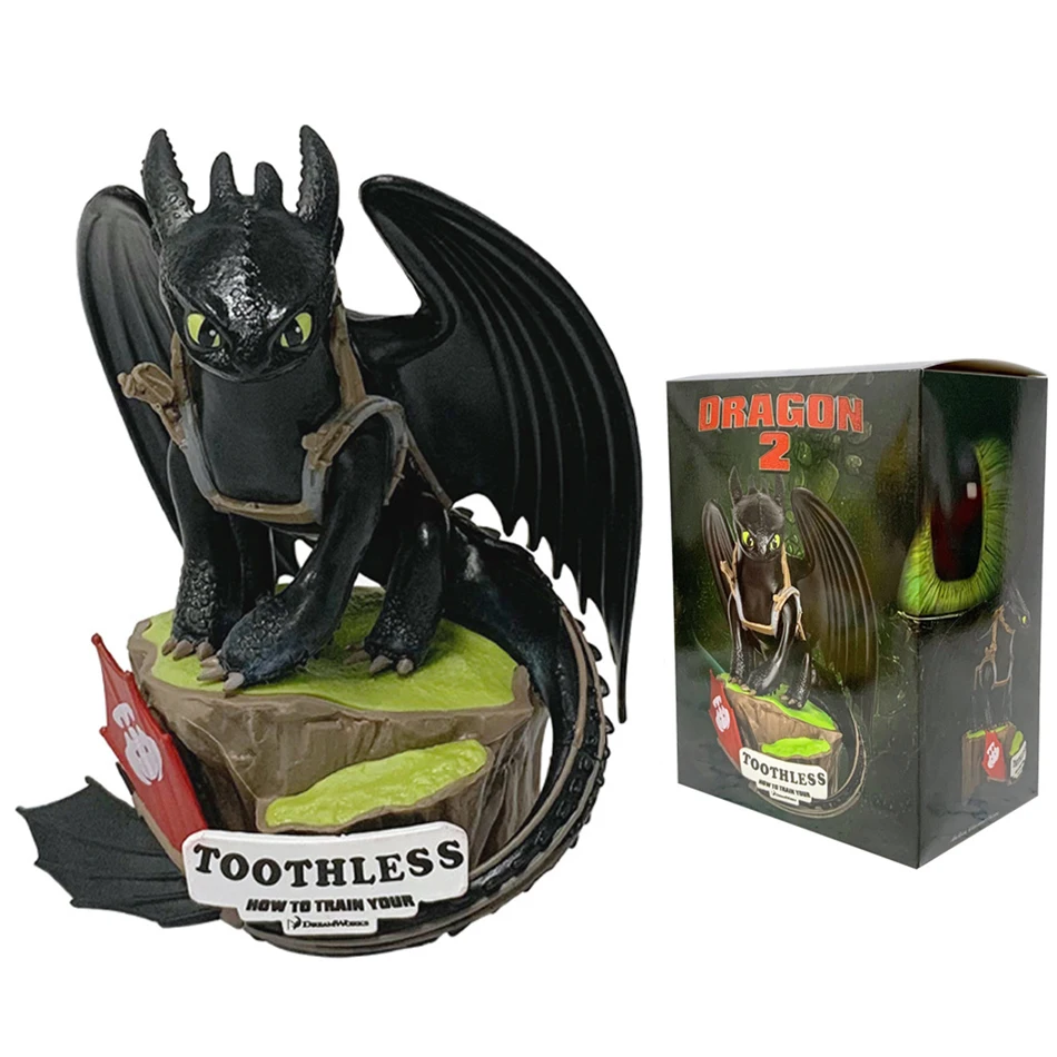 Película animada cómo entrenar a tu dragón furia nocturna dibujos animados sin dientes lindo dragón figura PVC Anime modelo periferia regalo de Año Nuevo