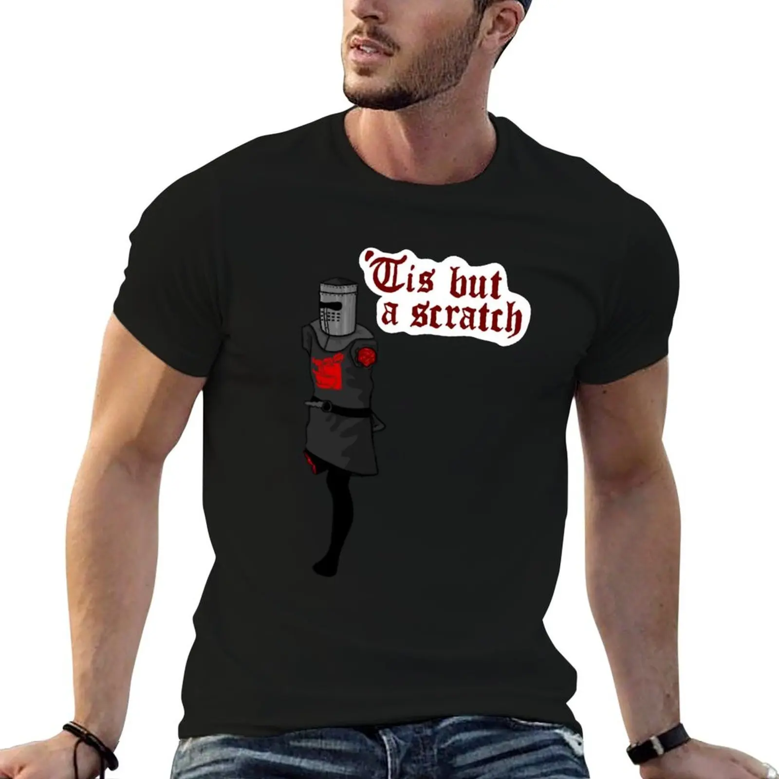 

_Tis but a Scratch T-Shirt man t shirt luxury t shirts for man graphic funny T-Shirt