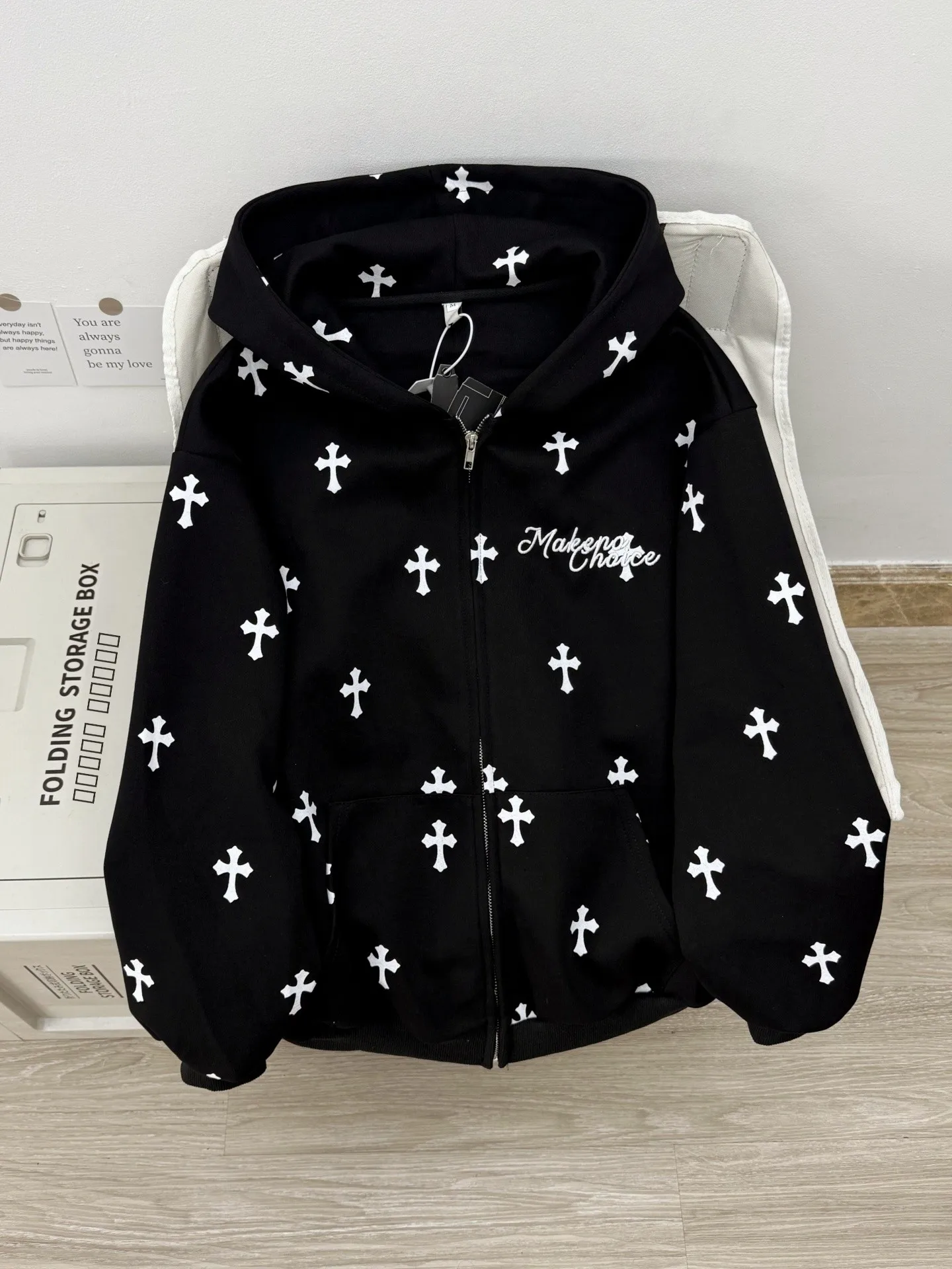 

Толстовка с капюшоном и вышивкой крестиком, верхняя одежда больших размеров, весна-осень-зима, корейское пальто Lazy Faion Long Sve Coat