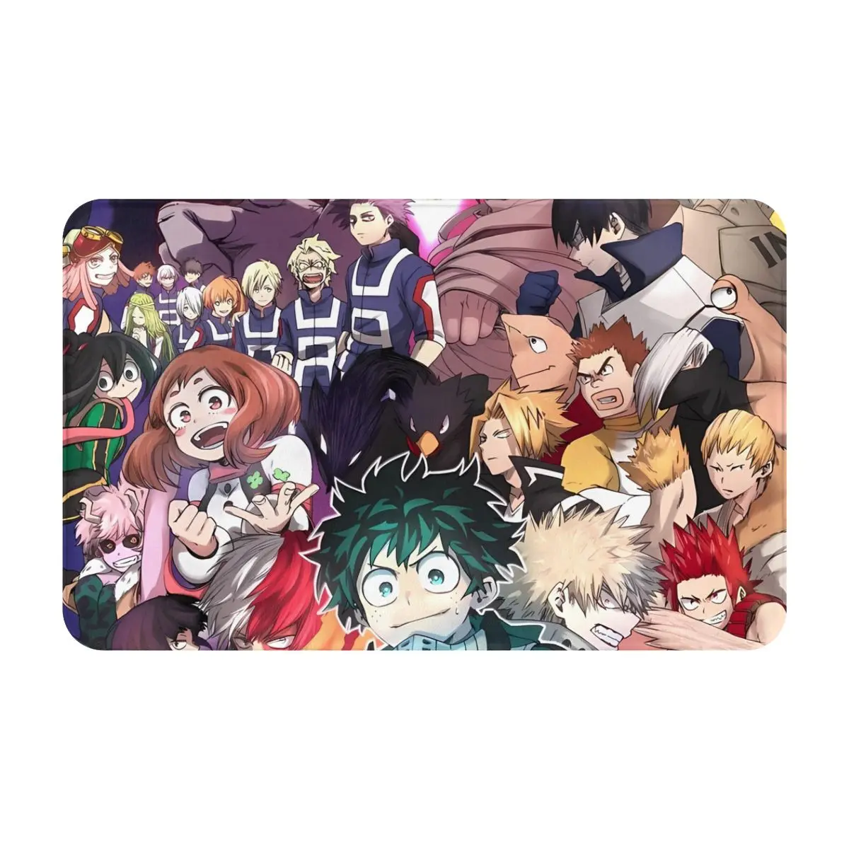 

Flannel Non-Slip Bath Mat Anime-My-Hero-Academia Soft and Absorbent Floor Rug for Bathroom, Kitchen, and Living Room