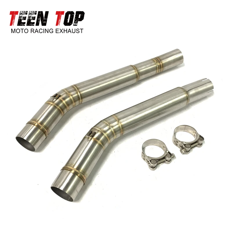 Tubo de escape modificado para motocicleta Suzuki Hayabusa 1300CC GSX1300R GSXR1300, tubo de enlace intermedio de escape de doble salida de 51MM para moto