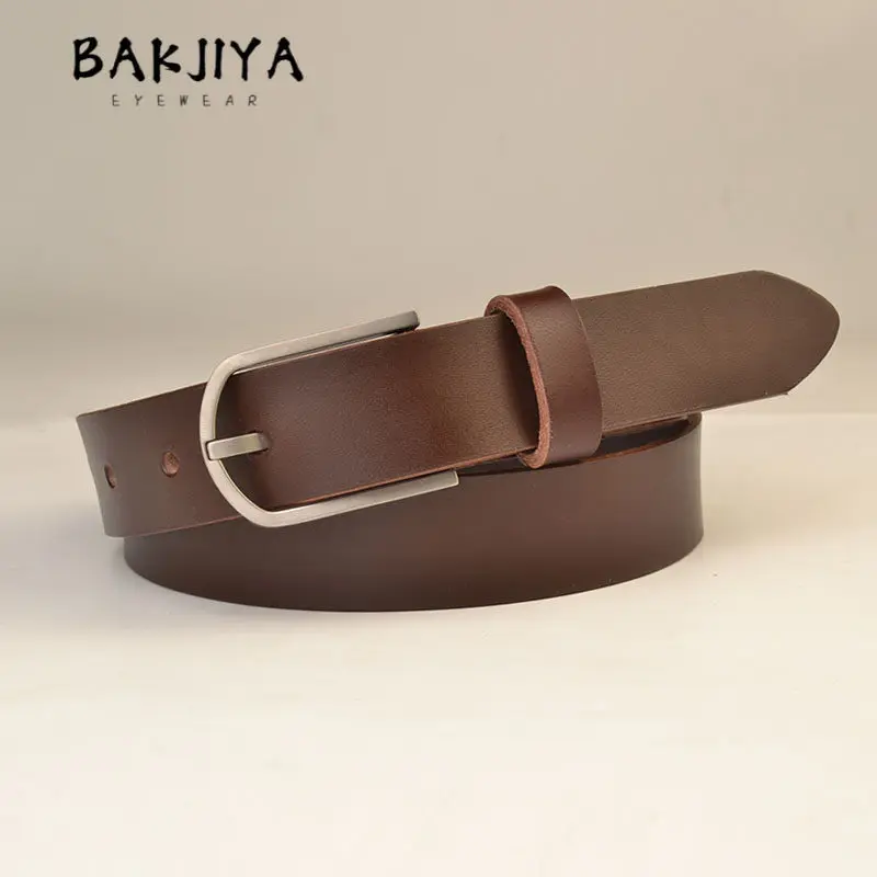 New 29mm Wide Pin Buckle Belt for Women, Pure Titanium Anti Allergy Rustproof Fashion Casual Jeans Women Leather Waist Band