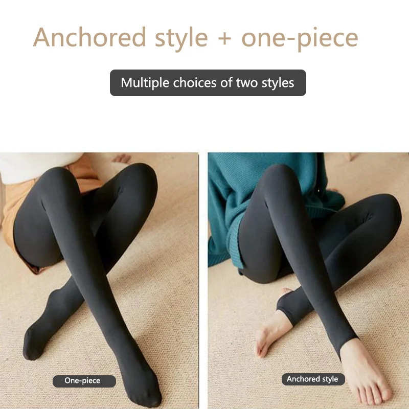 Fleece Lined Tights Women Thermal Pantyhose for Women Winter panty polar Skin Black Effect Stockings Women\'s Thermal Sock