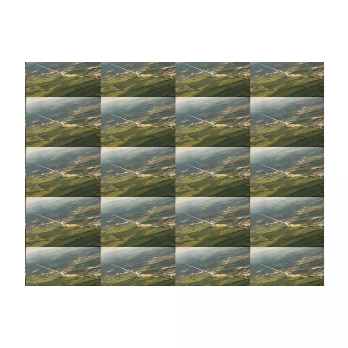 

Sailplane,glider soaring above the English contryside. Throw Blanket christmas decoration Summer Beddings Sofa Quilt Blankets