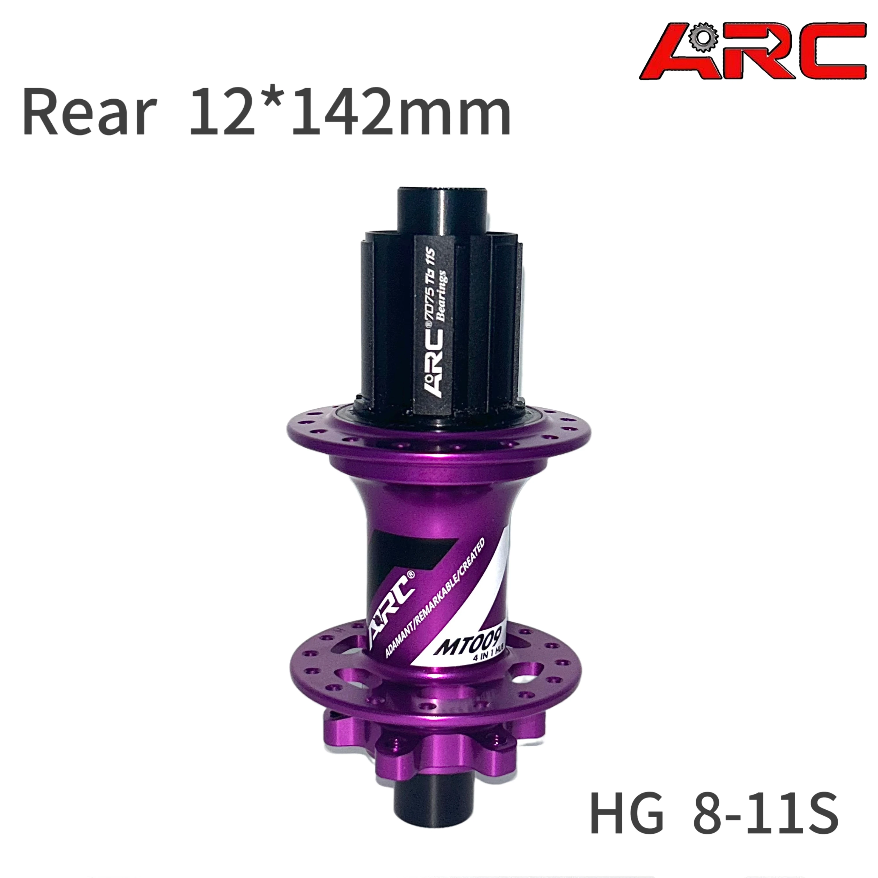 

ARC MT009 4 IN 1 6 Pawls Hub 15x100 12x142 HG/MS/XD Purple 32 Holes Thru-Axle Aluminum Alloy 6 Bearings Disc Brake MTB Hub