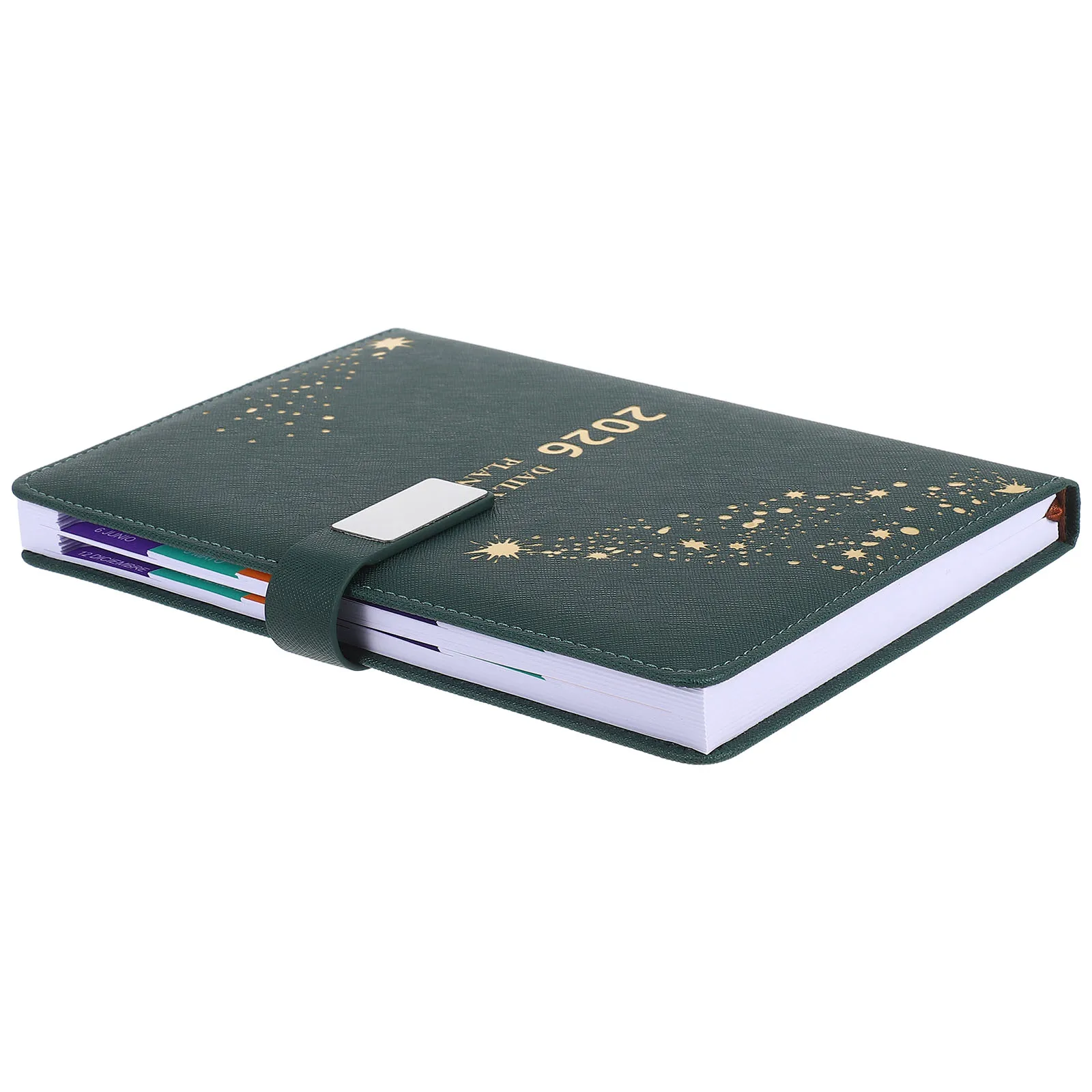 2026 Agenda Book A5 Planner PU Cover Monthly Index Portable Notebook Calendar Daily Journal Life Organizer