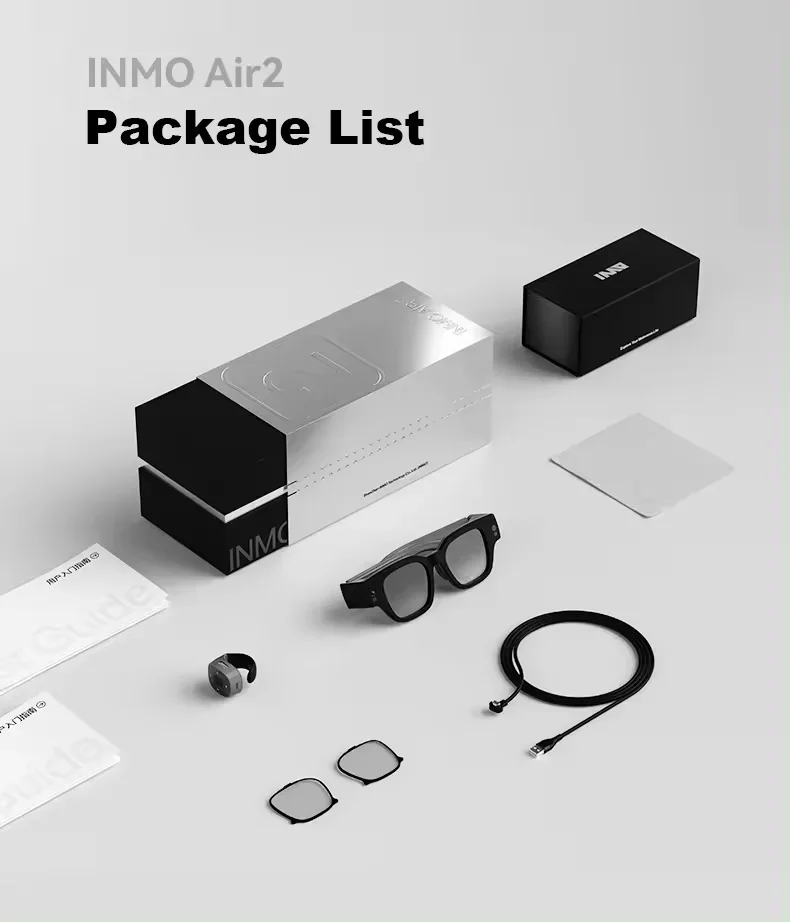 2025/INMO Air2 AR Smart Glasses RTS 2+32GB Customization Screen Touch Smart Translation Glasses On sale