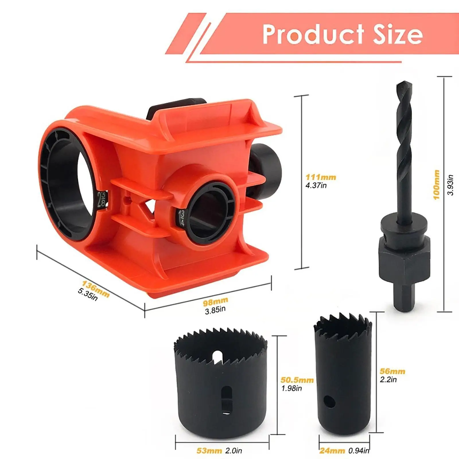 Door Lock Installation Kit Door Lock Jig Sturdy Hardware Precision Locks Mortiser with Guide Template 2 Adjustable Bushings