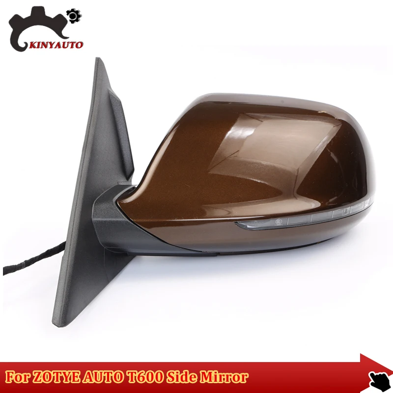 For ZOTYE AUTO T600 Side Mirror External Mirror Rearview Mirror Assembly Lens Turn Signal Shell Lower Shell Frame Cover