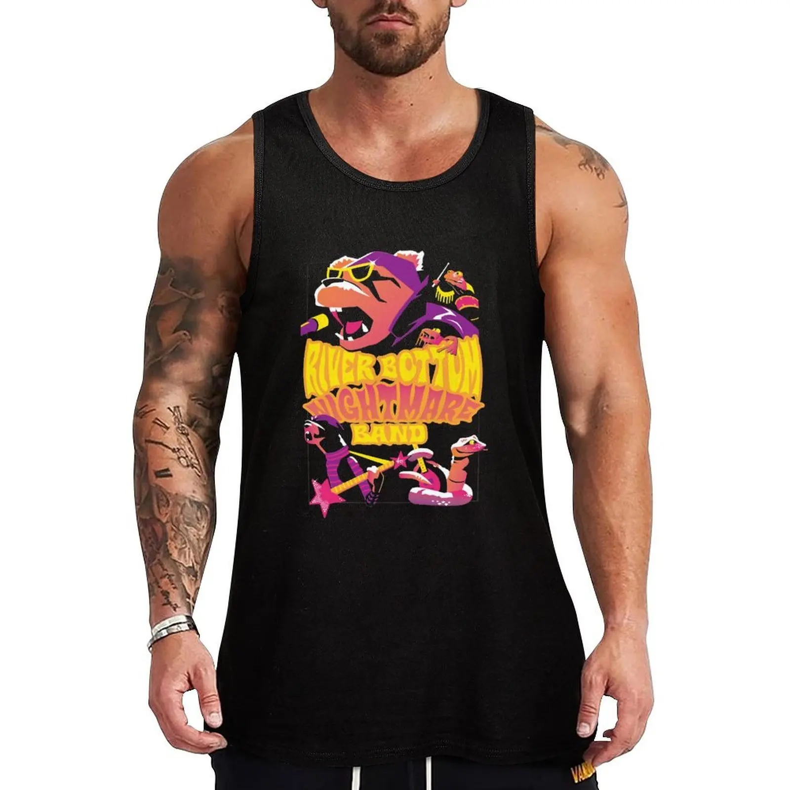 

Emmet Otters Riverbottom Nightmare Band Tank Top Vintage Print Tank Top Retro Graphic Sleeveless Tee