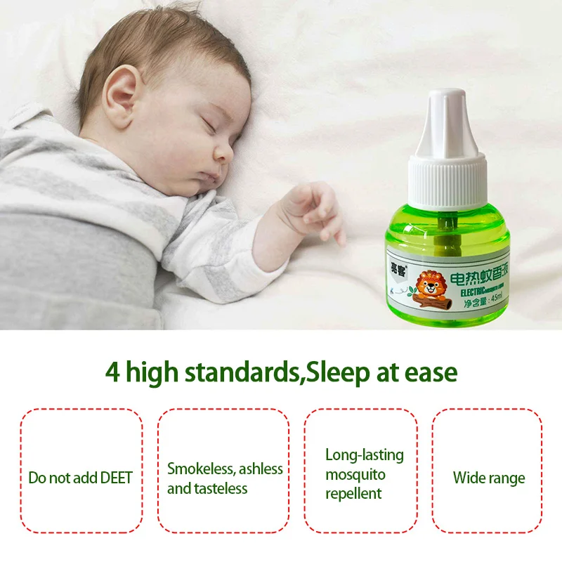 1/5pcs Portable Electric Mosquito Coil Heater Anti Mosquito Killer 45ML Refillables Mosquito Liquid Bugs Fly Insect Repellent