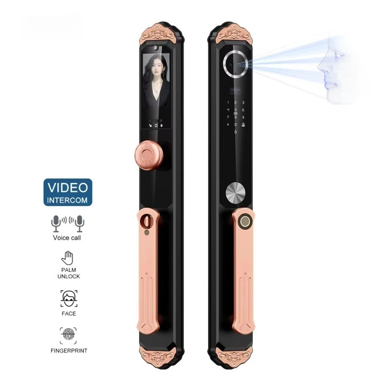 Villa Double Door Smart Door Lock Palm Vein 3D Face Recognition Fingerprint Home Anti-theft Password Aluminum Alloy