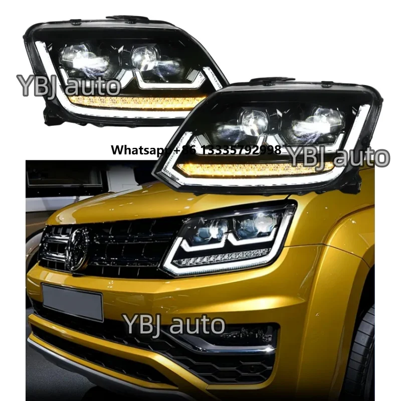 

YBJ Car Accessories for VW Volkswagen'Amarok Front Headlamp Projector Len 2008-2020 Upgrade High End DRL LED Headlight Assembly