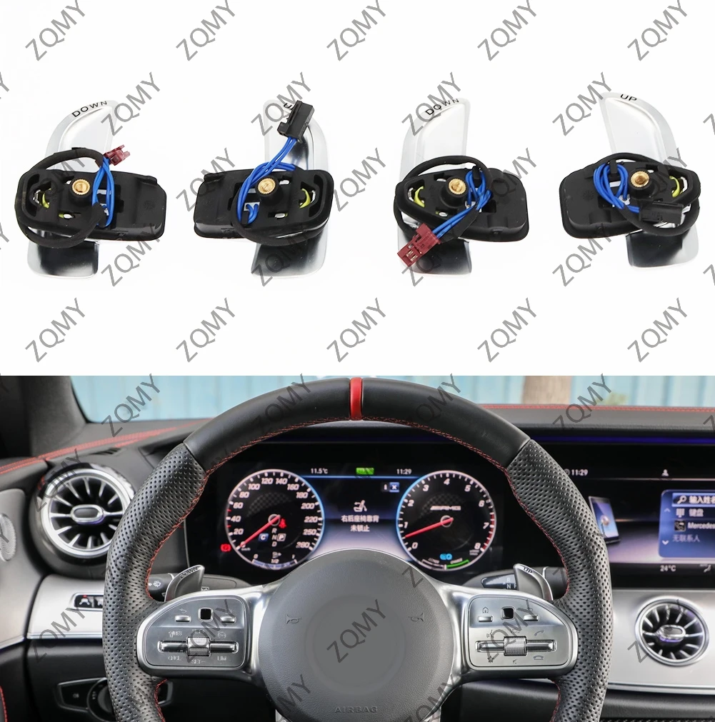 For Mercedes Benz A B C E G S GLA GLB GLC GLE Class W205 213 253++(For AMG style) Car Steering Wheel Gear Shift Paddle Shifters