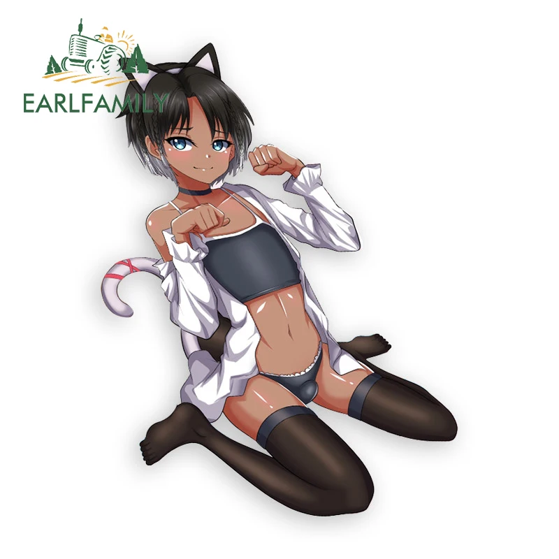 

EARLFAMILY 13cm x 9.4cm for Femboy Furry Sexy Car Sticker Car Door Protector Decal Air Conditioner Vinyl Waterproof Trunk Decals