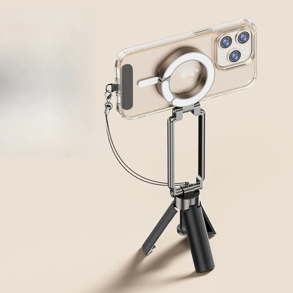 

New Magsafe Magnetic Phone Stand Multi functional Portable Mountaineering Buckle Travel Stand Photography Tripod