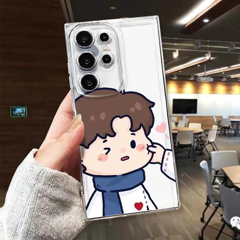 

Anime Couple Art For Samsung Galaxy S26 S25 S24 S23 S22 S21 S20 S10 Lite FE Edge TPU 5G Transparent Phone Case