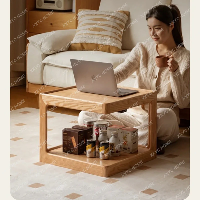 Q Modern simple sofa side few living room oak square few home module combination coffee table