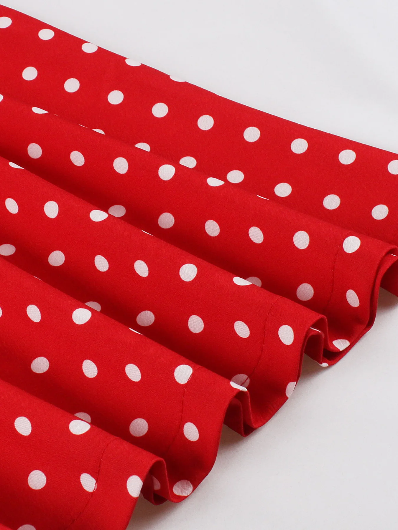 Tonval Turn-Down Collar Single Breasted Red Elegant Dress Cap Sleeve Women Summer 50s Vintage Polka Dot Dresses