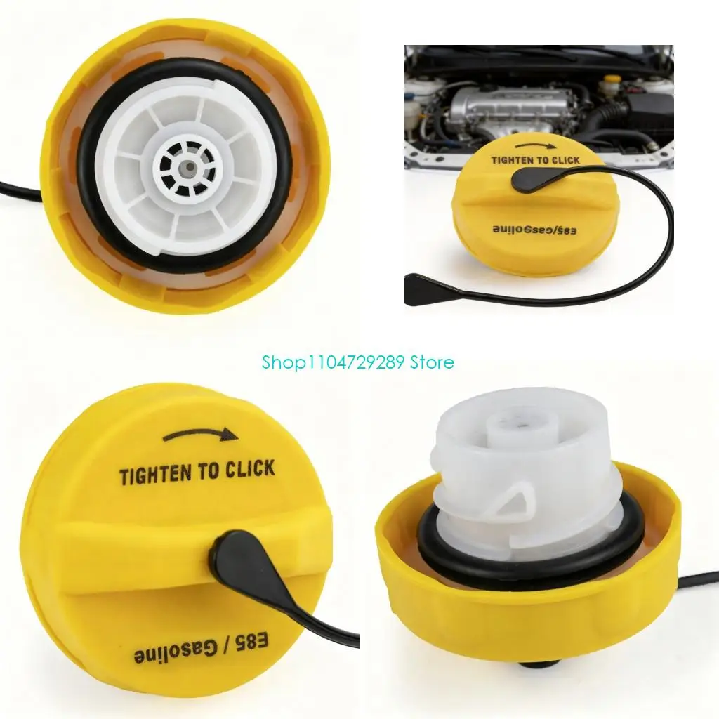 D8KE Inner Cap Replacement with Tether, ABS Round Filler Cap for 2007-2019 Vehicles, 8 Diameter, 1 Pack Service Part 52030380AA