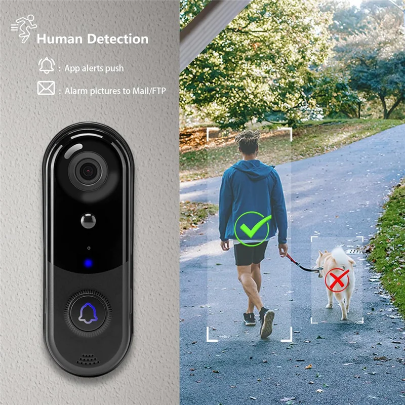 A52T Doorbell Camera No Monthly Fee Wireless Doorbell Camera Outdoor Door Bell Camera