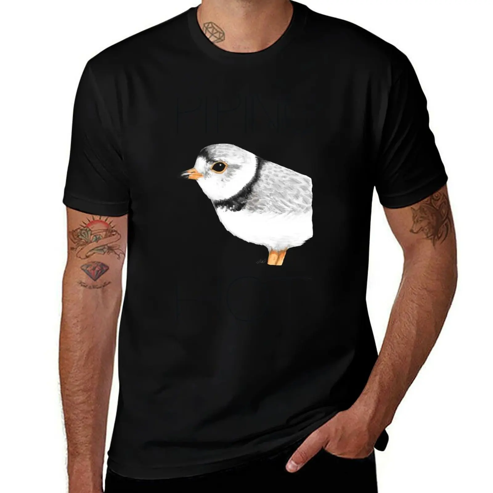 Piping (Plover) Hot T-Shirt Work Duty Casual T-Shirt