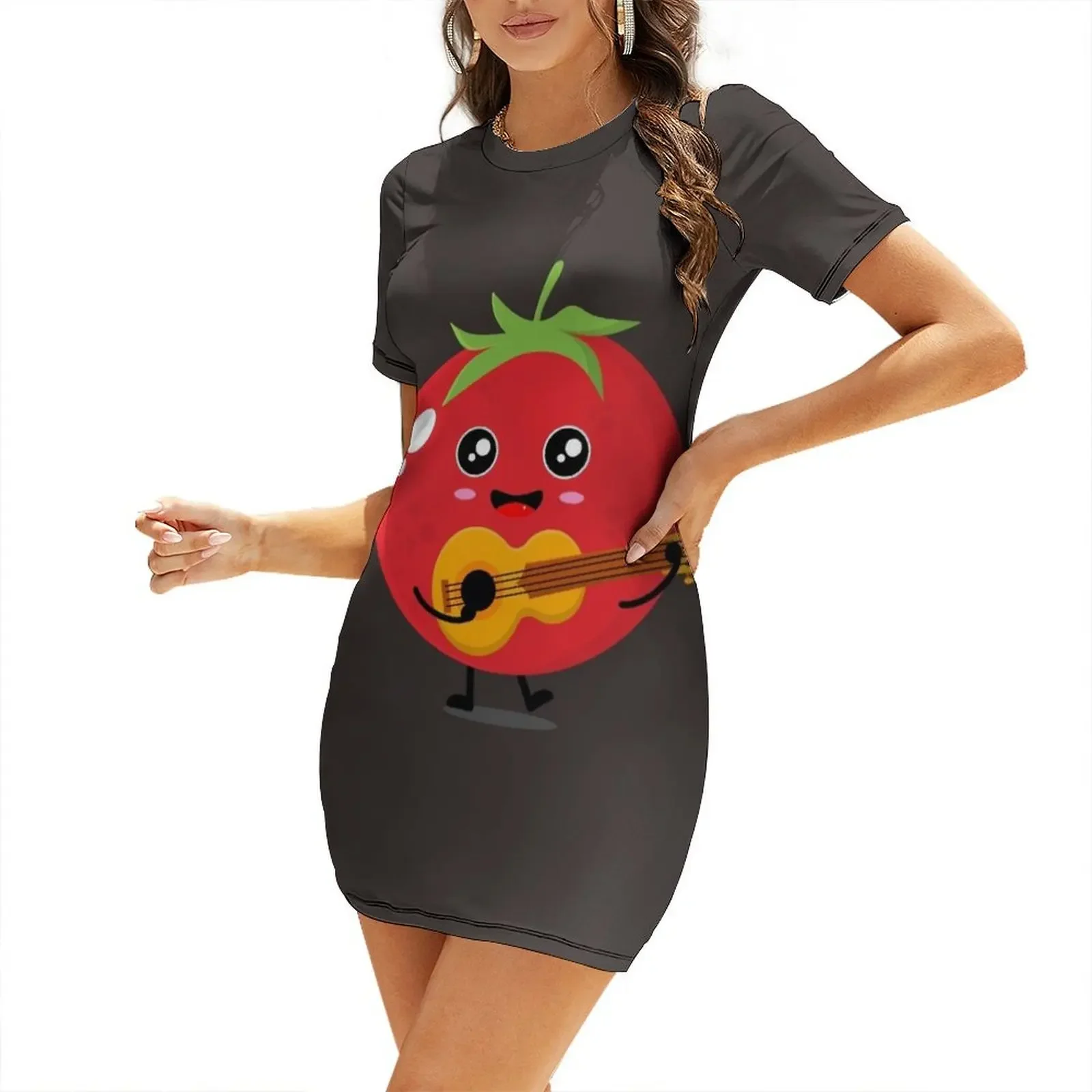 

Dancing Tomato Short-Sleeved Dress Women's summer skirt Party dresses dresses summer sensual sexy dress for women Dress