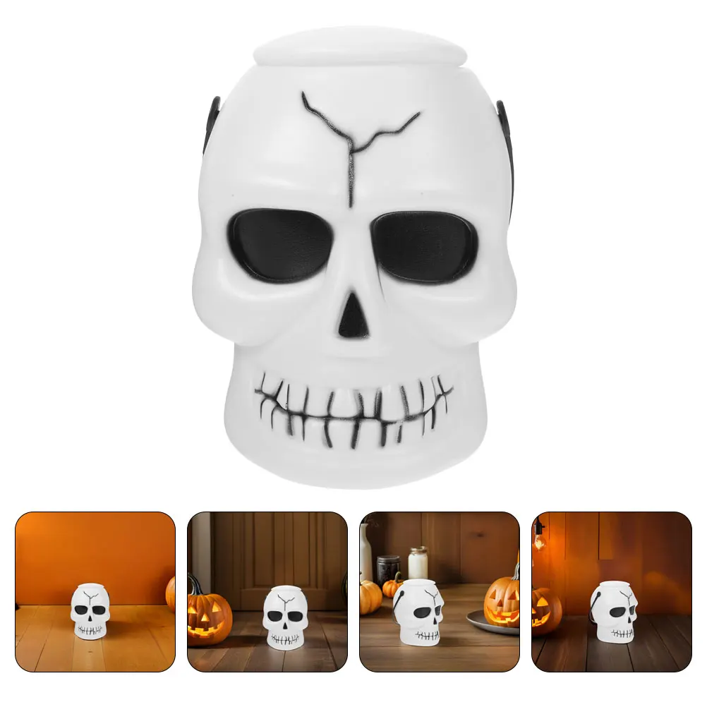 

2Pcs Halloween Buckets Plastic Lids Handles Lightweight for Kids Treats Party Decorations