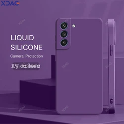 Shockproof Liquid Silicone Case for Samsung Galaxy S21 FE Plus S21FE S21+ S21Plus Ultra 5G Soft Luxury Original Candy Back Cover