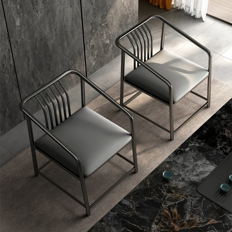 

Tea table chair backrest simple modern balcony leisure table