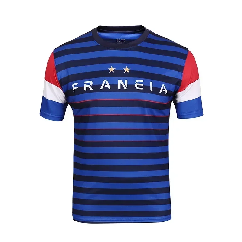 

КосплейMaillot d'Entra Expensement de Football pour Homme et Femme, футболка à Manches Courtes, Maillot France