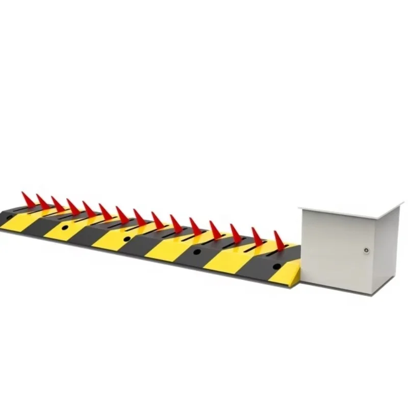 Safety vehicle obstacle speed bump spike remote control hydraulic automatic telescopic tire