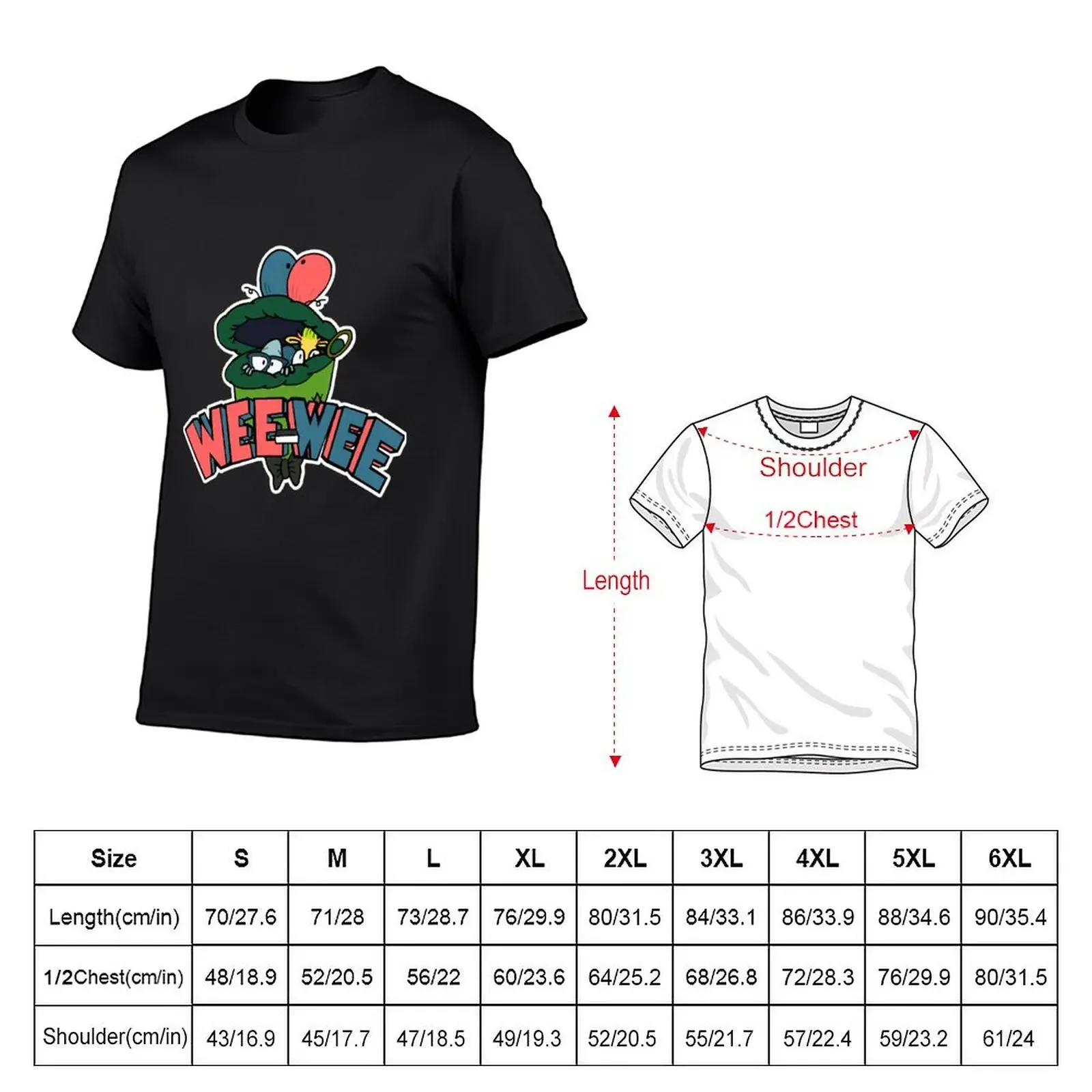 Rocko_s Modern Life Wee Wee T-Shirt shirts graphic Aesthetic clothing korean fashion men workout shirt