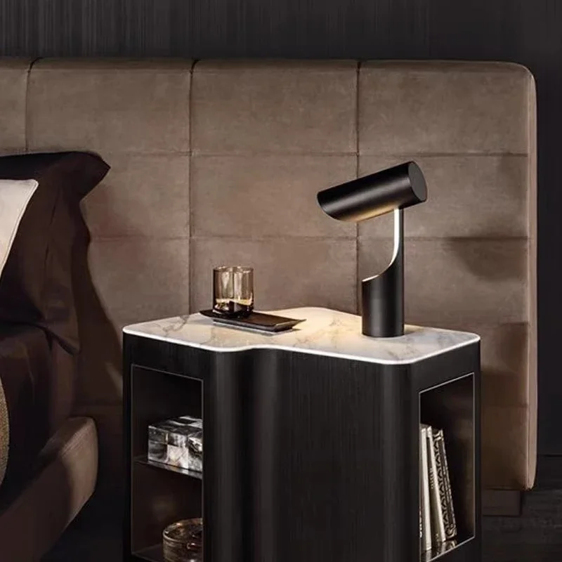 PLLY Modern Black Table Lamp Designer Creative Living Room Bedroom Model Room Minimalist Art Lighting Fixtures