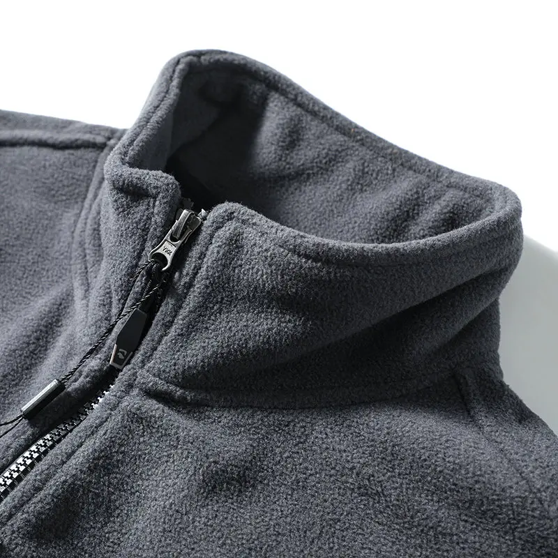 في الهواء الطلق الرجال ركوب الدراجات الرياضة الصيد تسلق الجبال المشي لمسافات طويلة التخييم الوقوف طوق الصوف والصوف القطبي سترة دافئة العصرية