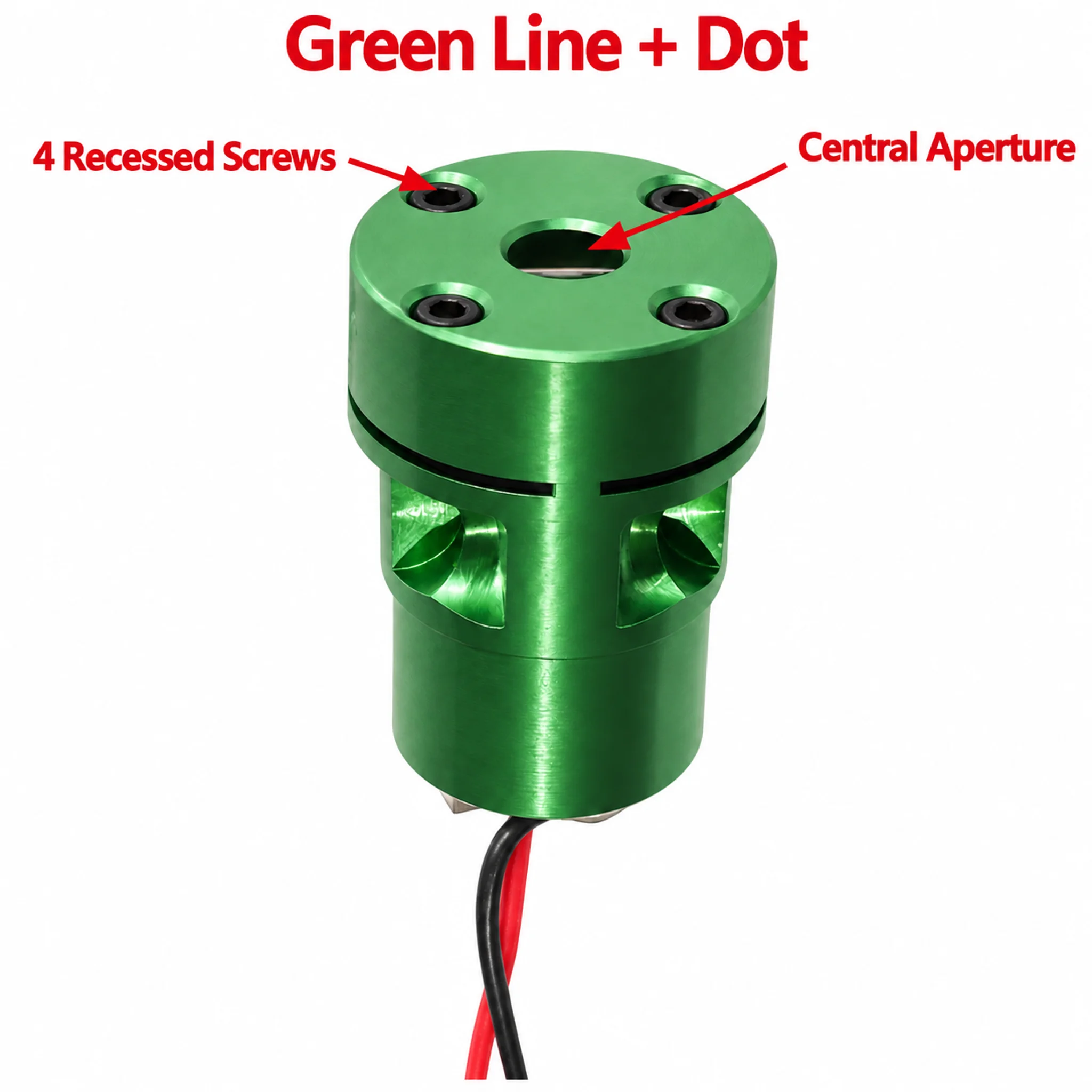 Laser Level Replacement Module Red Line Green Line with Bright Dot 360 Degree Green Laser Head 35mm 41mm Four Hole Flange