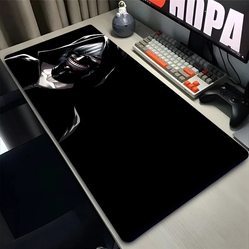Cool Mouse Pad Computer Keyboard Pad Big Gaming Accessories T-tokyo G-ghoul Anime Extended Mat Table Lock Edge Gamer Mousepad - view 4
