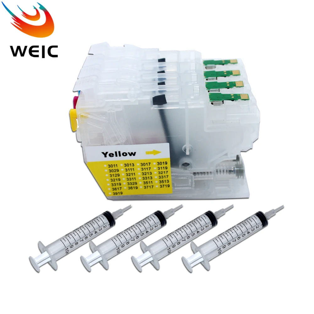 4 Cái/bộ LC3019 Mực Đổ Mực Cho Anh Trai MFC-J5330DW MFC-J6530DW MFC-J6730DW MFC-J6930DW J5330 J6530 J6730 J6930 Máy In