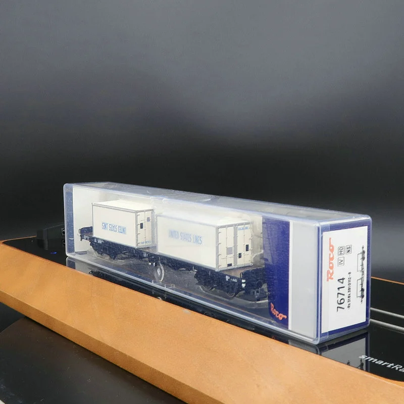 Train Model ROCO 1/87 HO Type 76714 NS Fourth Generation Container Rail Car Transport Flat Truck Compartment