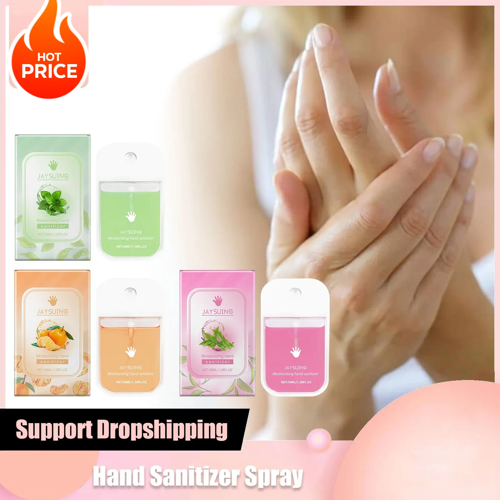 

Hand Sanitizer Spray Mild Portable Disinfection Hand Cleaner Rinse Free Level Fragrance Moisturize Clean Skin Hand Wash