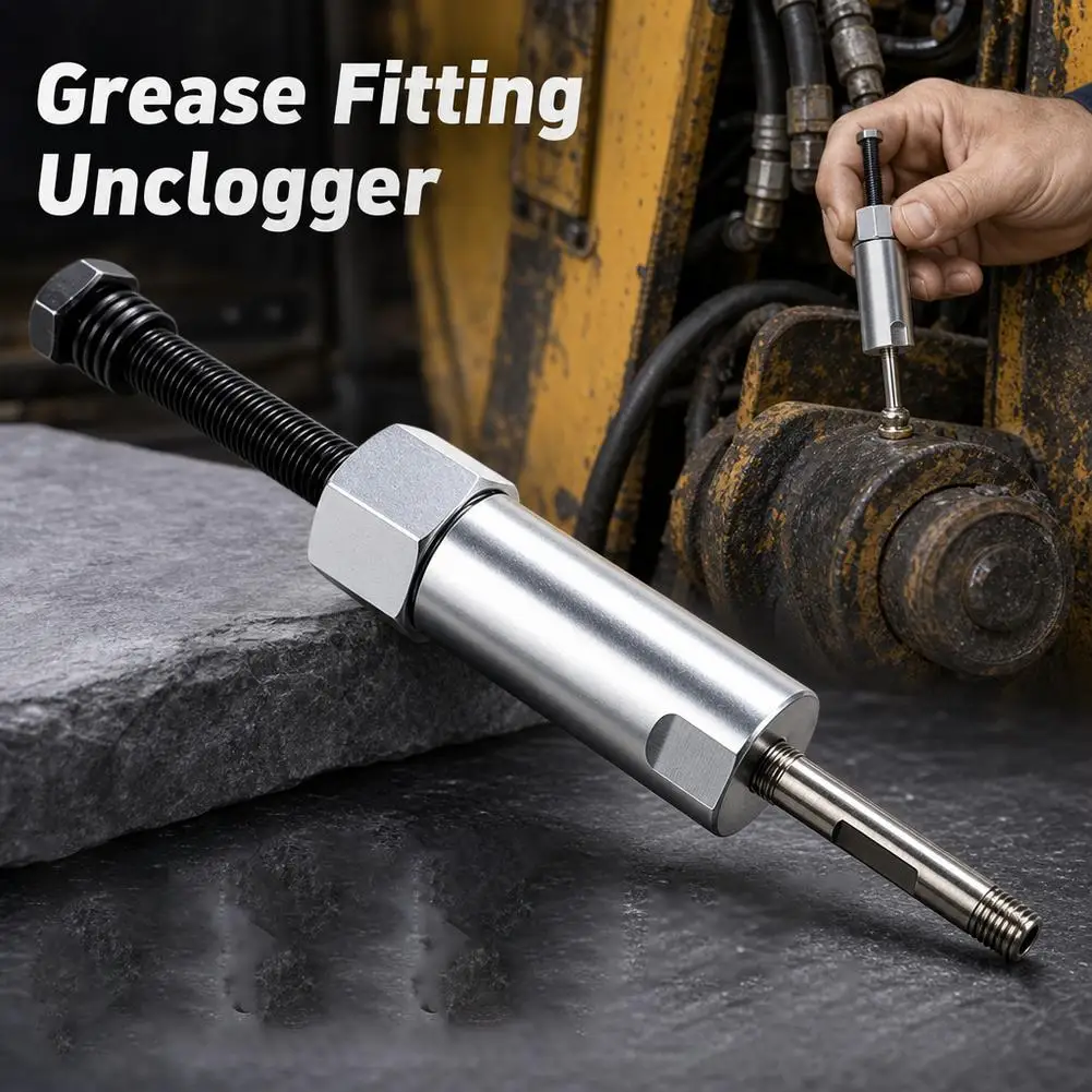 Grease Fitting Unclogger Tool Heavy Duty Grease Zerk Cleaner Maintenance Tool For Grease Gun Car Machinery Lubrication