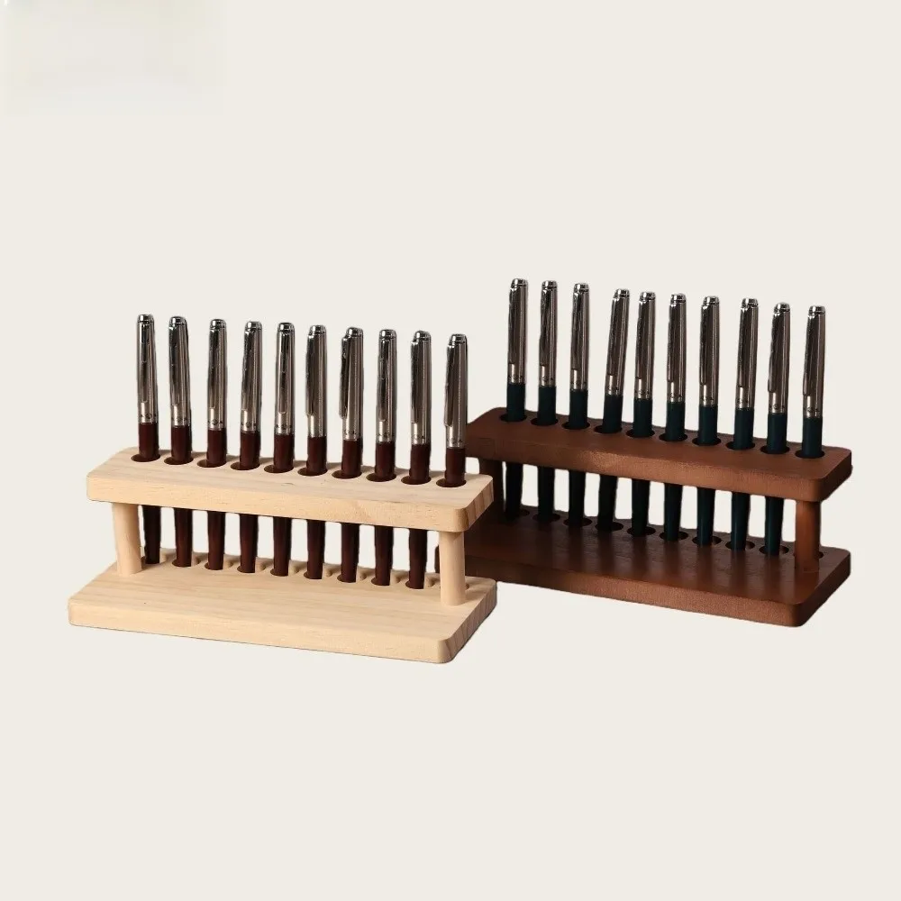 Vertical Wooden Pen Stand Household Storage Box Office Pen Holder Desk Organizer Phone Holder Pen Holder Desk Accessories