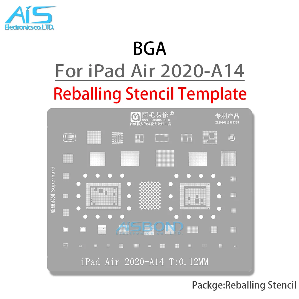 BGA Reballing Stencil Kits Set For iPad 2 3 4 5 6 Mini1 Mini2 Mini3 Mini4 Air Pro 2020 A9 A10X A14 A12 A12X CPU EMMC NAND WIFI